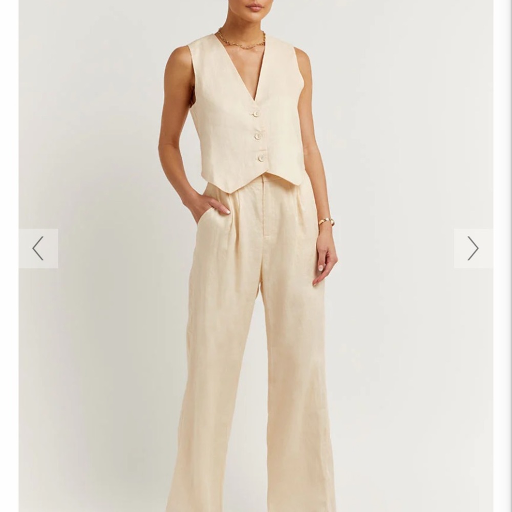 Vest and Linen Pant Set